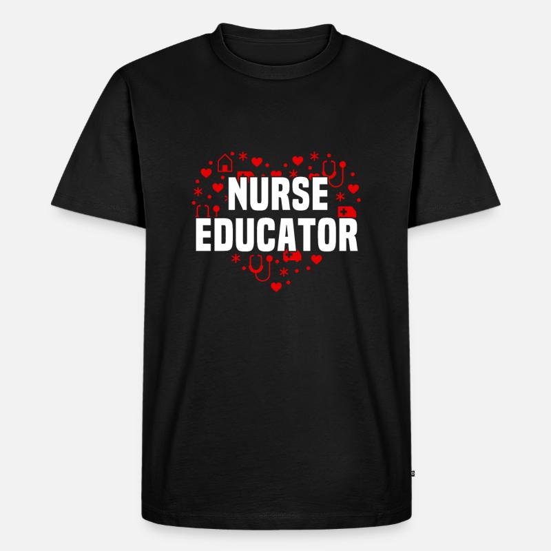 Krankenschwester Ausbilder - Männer Premium Bio T-Shirt - Schwarz