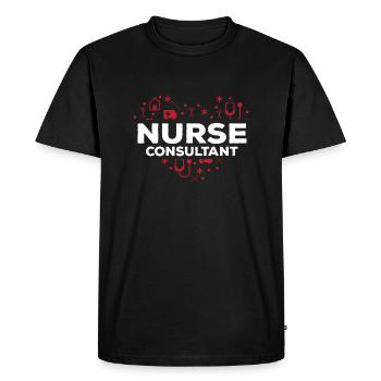 Nurse Consultant Nursing Expert - Men's Premium Organic T-Shirt - black - Front - Nico (187cm)