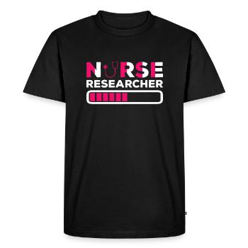 Chercheuse en soins infirmiers en formation - T-shirt Premium bio Homme - noir - Devant - Nico (187cm)