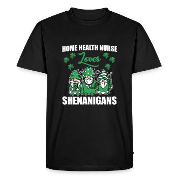 Infirmière à domicile Fête de la Saint-Patrick - T-shirt Premium bio Homme - noir - Devant - Nico (187cm)