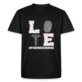 Forensic Nurse Valentine's Day - Men's Premium Organic T-Shirt - black - Front - Nico (187cm)