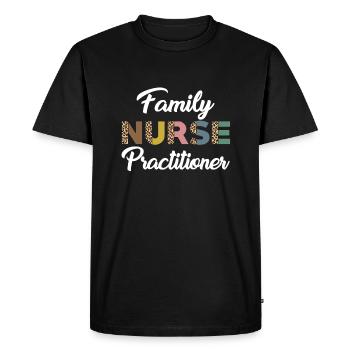 Infirmière familiale FNP - T-shirt Premium bio Homme - noir - Devant - Nico (187cm)