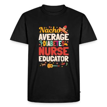 Infirmière en diabète Fiesta mexicaine - T-shirt Premium bio Homme - noir - Devant - Nico (187cm)