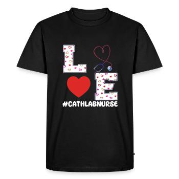J’adore infirmière de laboratoire de cathétérisme pour la Saint-Valentin - T-shirt Premium bio Homme - noir - Devant - Nico (187cm)