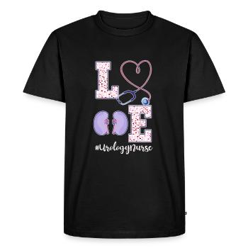 Infirmière en urologie Chemise de Saint-Valentin - T-shirt Premium bio Homme - noir - Devant - Nico (187cm)