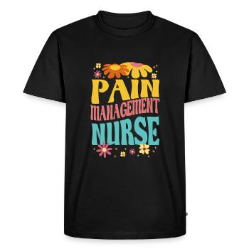 Infirmière du service de la douleur - T-shirt Premium bio Homme - noir - Devant - Nico (187cm)