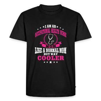 Infirmière en santé du travail Mère Mère - T-shirt Premium bio Homme - noir - Devant - Nico (187cm)