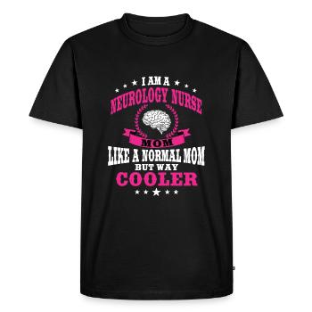 Infirmière en neurologie Maman - T-shirt Premium bio Homme - noir - Devant - Nico (187cm)
