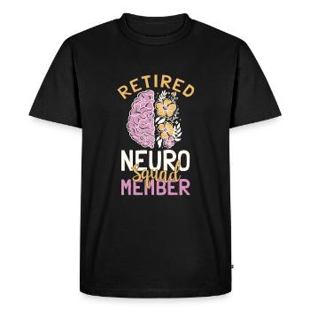 Retired Neuro Squad Member Neurology - Men's Premium Organic T-Shirt - black - Front - Nico (187cm)