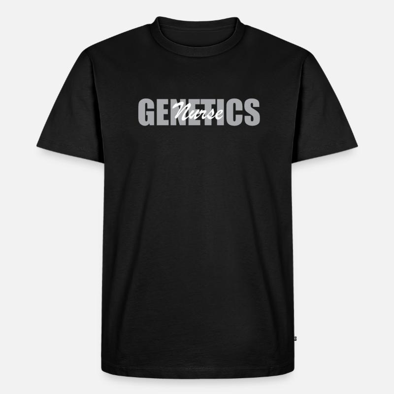 Genetik Krankenschwester Design - Männer Premium Bio T-Shirt - Schwarz
