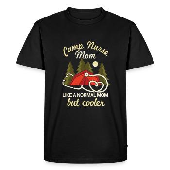 Camp Nurse Mom Camping Fête des Mères - T-shirt Premium bio Homme - noir - Devant - Nico (187cm)