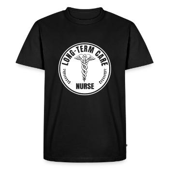 Aidants naturels de longue durée et infirmières gériatriques - T-shirt Premium bio Homme - noir - Devant - Nico (187cm)