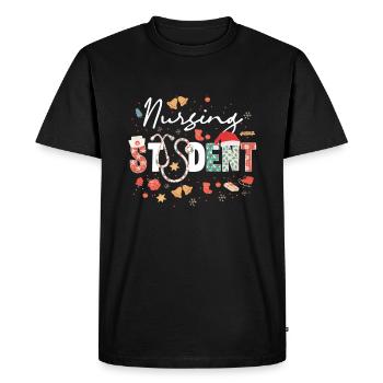 Nursing Student Christmas Nursing School - Men's Premium Organic T-Shirt - black - Front - Nico (187cm)