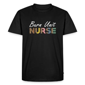 Infirmière spécialisée dans les grands brûlés - T-shirt Premium bio Homme - noir - Devant - Nico (187cm)