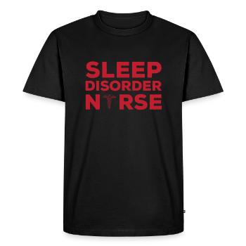 Sleep Lab Nurse T-Shirt - Men's Premium Organic T-Shirt - black - Front - Nico (187cm)