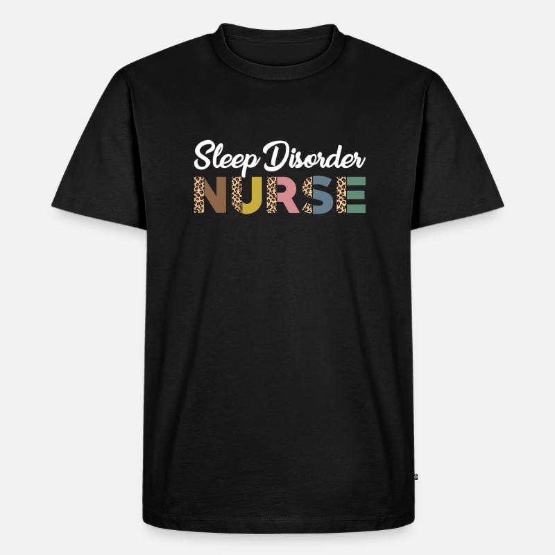 Schlaflabor Krankenschwester Leopardenmuster - Männer Premium Bio T-Shirt - Schwarz