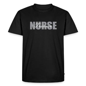 Motif de l’infirmière en traumatologie - T-shirt Premium bio Homme - noir - Devant - Nico (187cm)