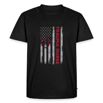 Trauma Nurse America - T-shirt Premium bio Homme - noir - Devant - Nico (187cm)