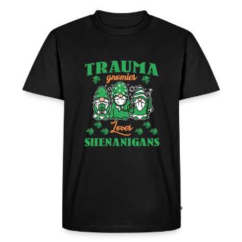 Gnomies traumatiques Saint-Patrick - T-shirt Premium bio Homme - noir - Devant - Nico (187cm)