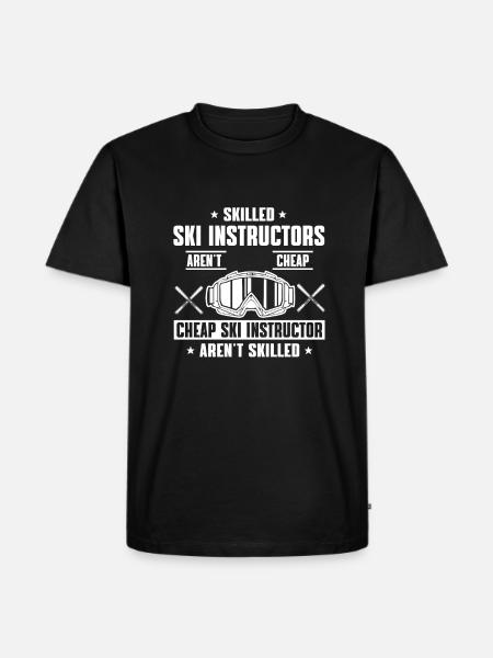 Funny ski instructor saying - Men's Premium Organic T-Shirt - black