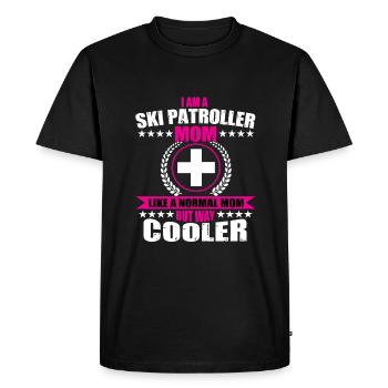 Funny ski patrol mom slopes emergency - Men's Premium Organic T-Shirt - black - Front - Nico (187cm)