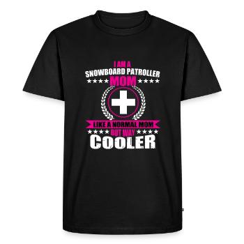 Funny Snowboard Patroller Mom - Men's Premium Organic T-Shirt - black - Front - Nico (187cm)