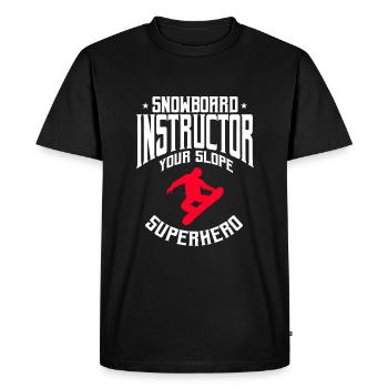 Funny Ski Instructor Saying Shirt - Men's Premium Organic T-Shirt - black - Front - Nico (187cm)