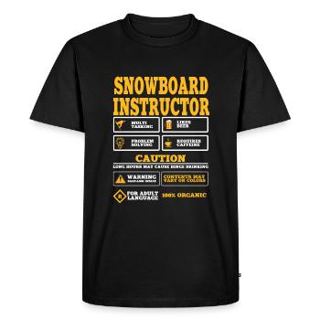 Funny Ski Instructor Saying Shirt - Men's Premium Organic T-Shirt - black - Front - Nico (187cm)