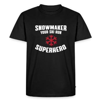 Drôle de tenue de machine à neige - T-shirt Premium bio Homme - noir - Devant - Nico (187cm)