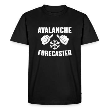 Funny Avalanche Forecast Gift - Men's Premium Organic T-Shirt - black - Front - Nico (187cm)