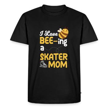 Cute Skate Mom Figure Skater - Men's Premium Organic T-Shirt - black - Front - Nico (187cm)
