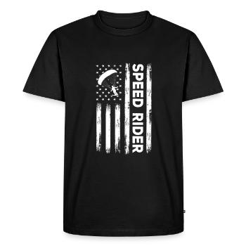 USA Flag Speed Rider Outfit America - T-shirt Premium bio Homme - noir - Devant - Nico (187cm)