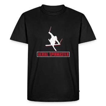 Aerial Spinmaster Freestyle Skiing - Men's Premium Organic T-Shirt - black - Front - Nico (187cm)