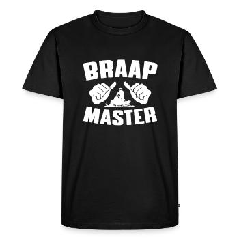 Braap Master Snowmobiler - Men's Premium Organic T-Shirt - black - Front - Nico (187cm)