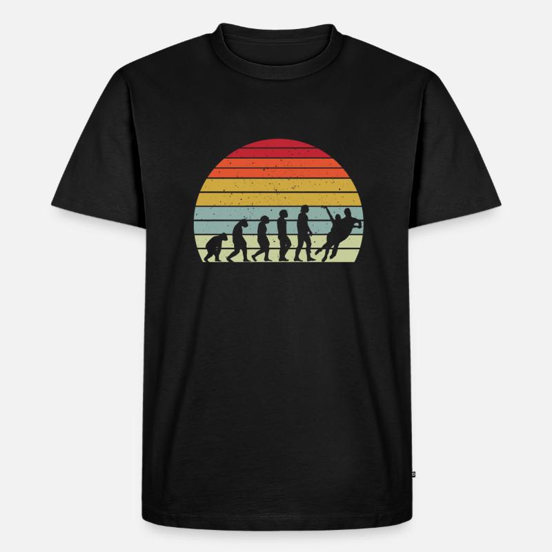 Retro Eistanzen Evolution Design - Men's Premium Organic T-Shirt - black