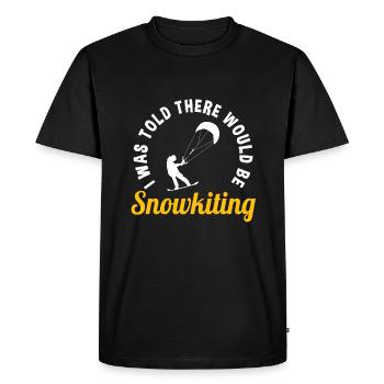 Drôle de dicton de snowkite - T-shirt Premium bio Homme - noir - Devant - Nico (187cm)