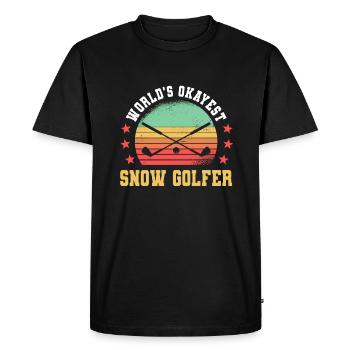 Drôle de cadeau de golf sur neige - T-shirt Premium bio Homme - noir - Devant - Nico (187cm)