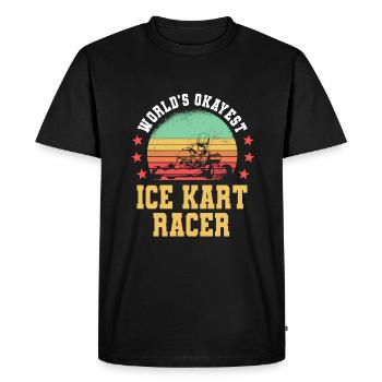 Drôle de cadeau de coureur de karting sur glace - T-shirt Premium bio Homme - noir - Devant - Nico (187cm)