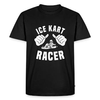 Coureur de kart sur glace - T-shirt Premium bio Homme - noir - Devant - Nico (187cm)