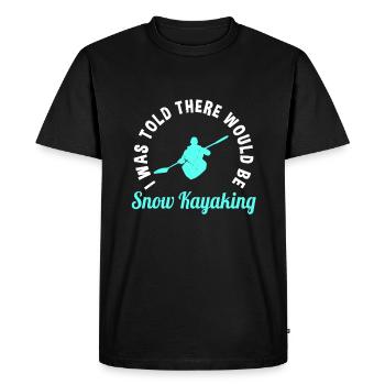 Drôle de kayak de neige disant kayak de neige - T-shirt Premium bio Homme - noir - Devant - Nico (187cm)