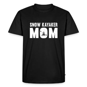 Snow Kayaker Mom Kayak Women - Men's Premium Organic T-Shirt - black - Front - Nico (187cm)