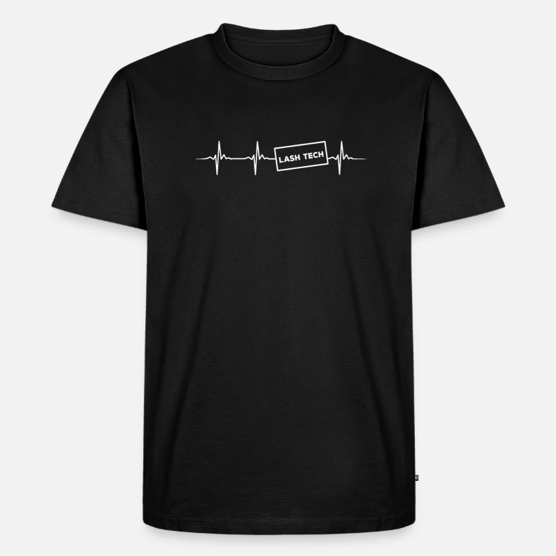 Wimperntechniker Herzschlag - Männer Premium Bio T-Shirt - Schwarz