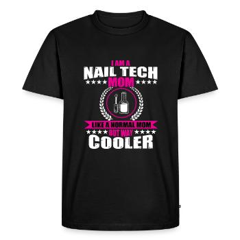 Drôle de technicienne ongulaire Maman Salon de manucure - T-shirt Premium bio Homme - noir - Devant - Nico (187cm)