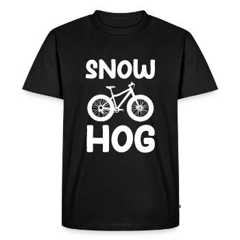 Chemise Fatbike drôle de Snow Hog - T-shirt Premium bio Homme - noir - Devant - Nico (187cm)