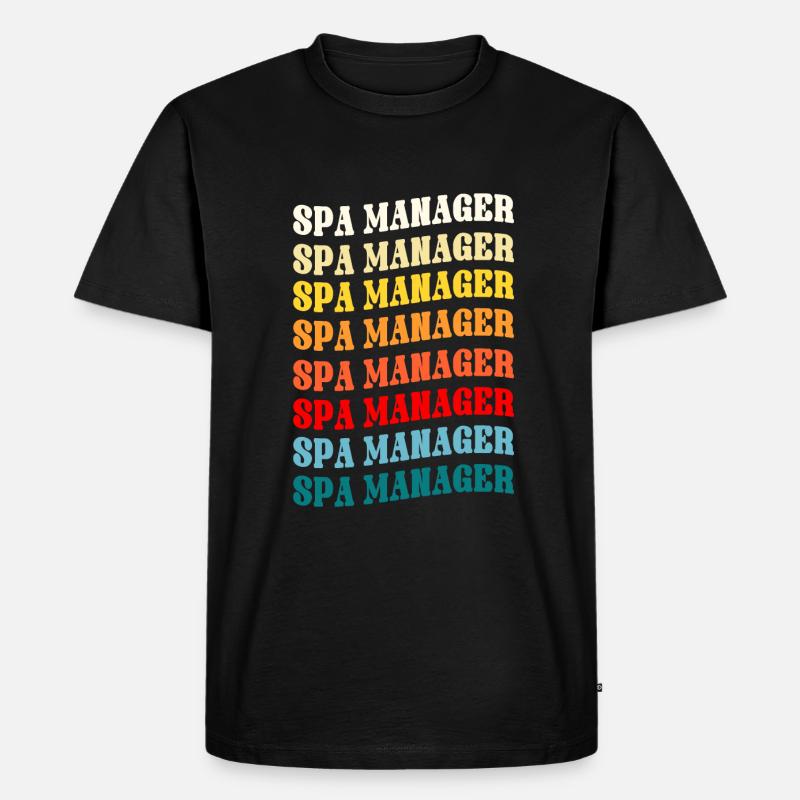 Spa Manager - Männer Premium Bio T-Shirt - Schwarz