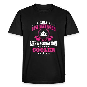 Drôle de directeur de spa maman - T-shirt Premium bio Homme - noir - Devant - Nico (187cm)