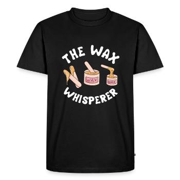 The Wax Whsiperer - Men's Premium Organic T-Shirt - black - Front - Nico (187cm)