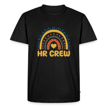 Equipe RH Boho Rainbow Ressources Humaines - T-shirt Premium bio Homme - noir - Devant - Nico (187cm)