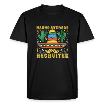 Nacho Average Recruiter - Men's Premium Organic T-Shirt - black - Front - Nico (187cm)