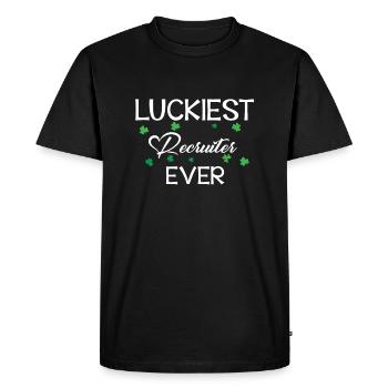 Recruteur Saint-Patrick - T-shirt Premium bio Homme - noir - Devant - Nico (187cm)